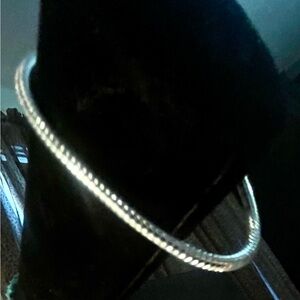 Elegant Silver Bangle Bracelet (matching necklace not included, but listed) 925